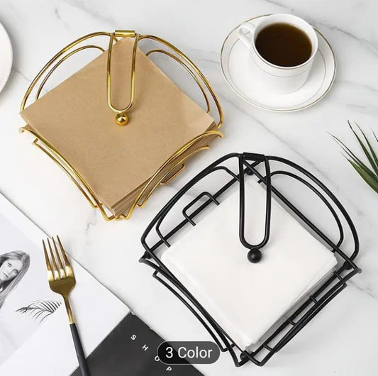Versatile Metal Napkin Storage Basket Stylish Organization