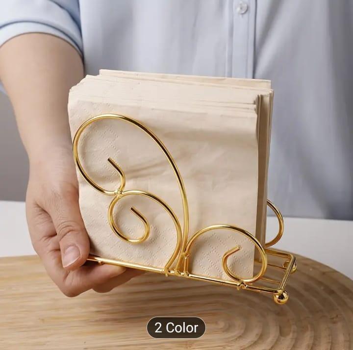 Premium Metal Napkin Storage Basket Organizer