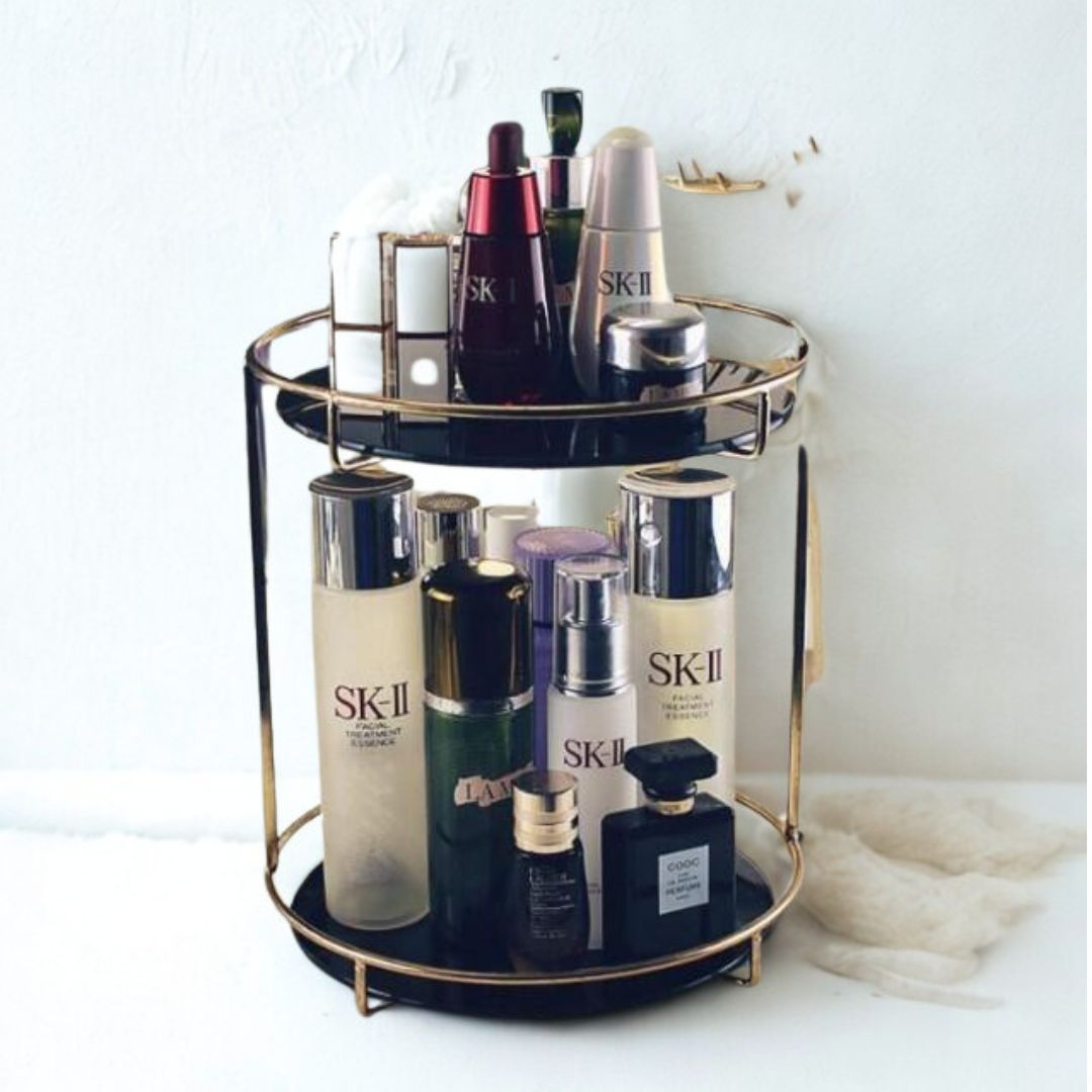 Luxury Double - Layer Makeup Accessories Organizer