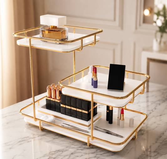 3-Tier Cosmetic Storage Shelf – Premium Vanity Organizer