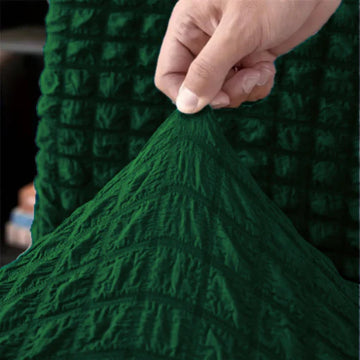 Luxury Fitted Bubble Sofa Cover - Dark Green