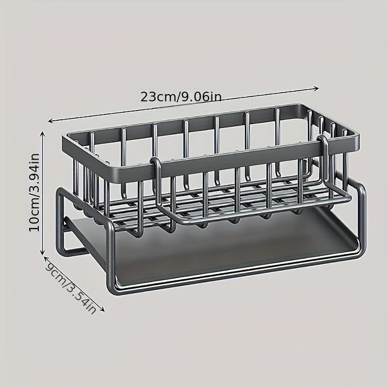 Space Saving No-Drill Kitchen Sink Multifunctional Drain Basket