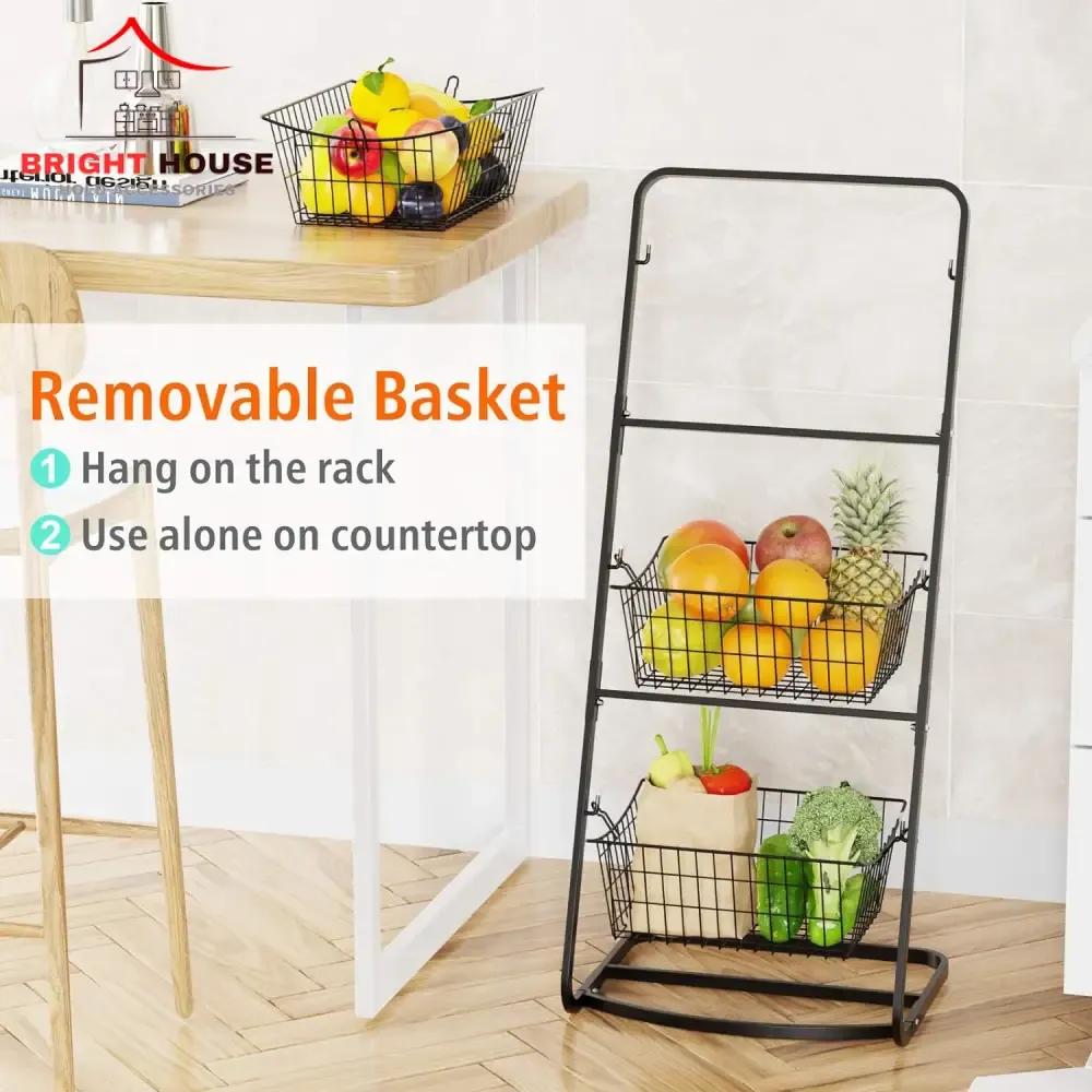 Luxurious 3 Layered Multi-Purpose Basket Stand