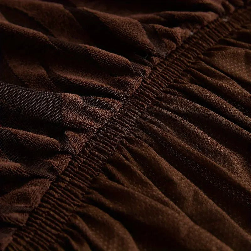 Zebra Sofa Cover Dark Brown