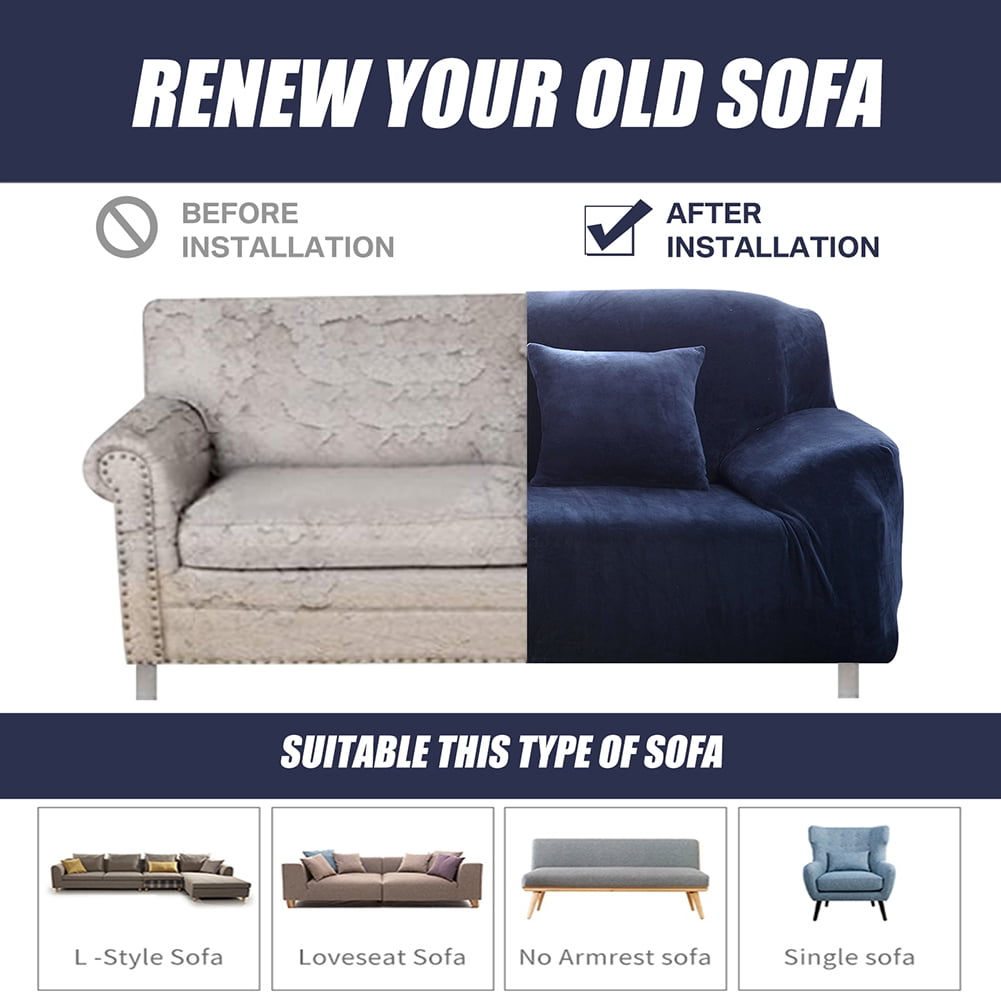 Luxe Comfort Velvet Sofa Cover Grey