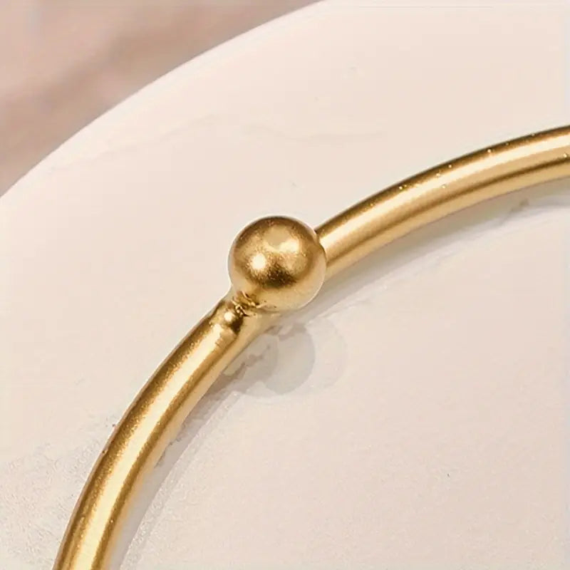 Luxury Round Wrought Iron Bathroom Countertop Organizer