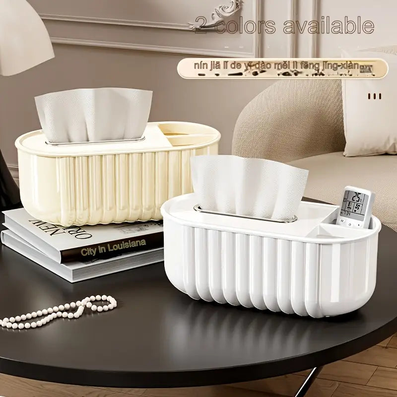 Shell Striped Home Light Luxury Decoration Tissue Box