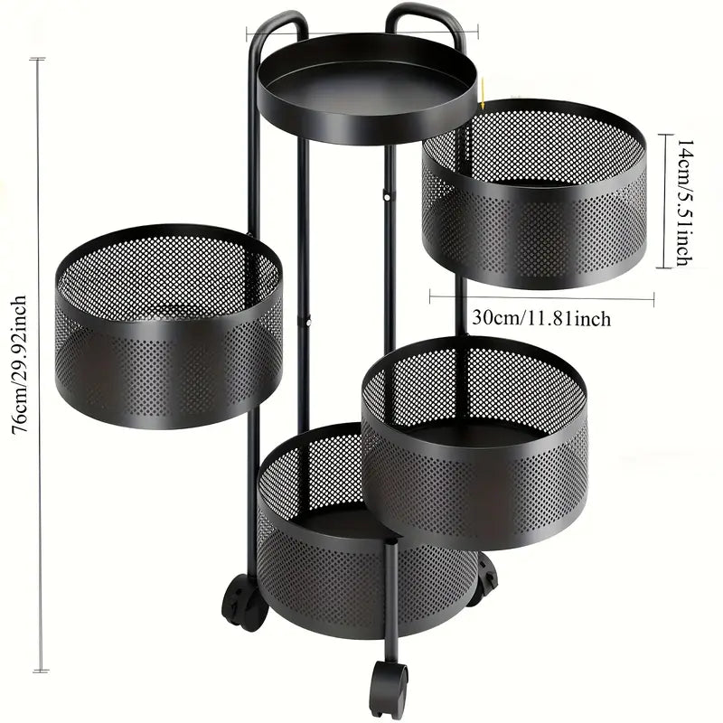 Premium Metal Vegetable Round Basket