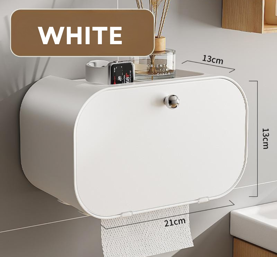 Luxury Waterproof Toilet Tissue Box Punch Wall Hanging