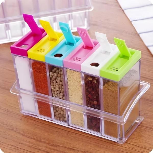 6 Pcs Masala Jar Set