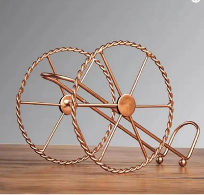 Premium Retro Metal Cold Drink Stand Golden Iron Bottle Rack