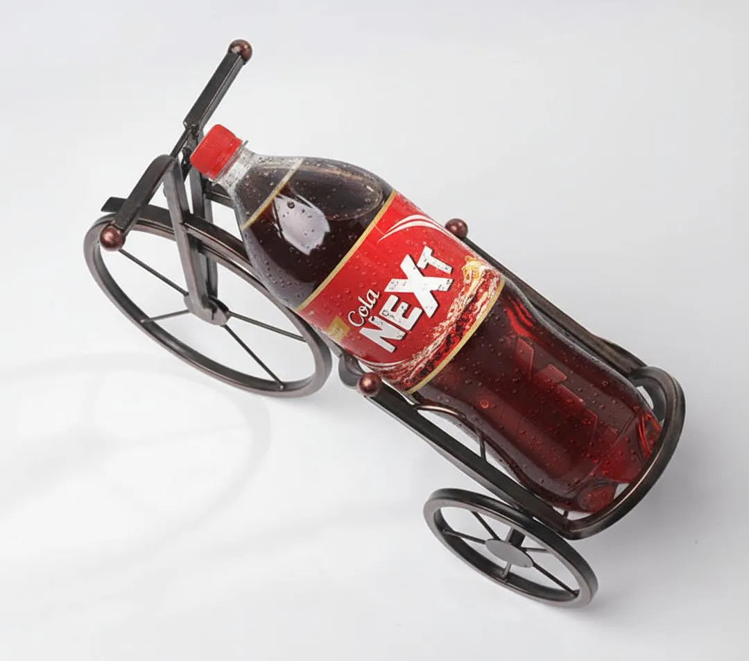 Premium Metal Tricycle Cold Drink Holder Vintage Bottle Rack