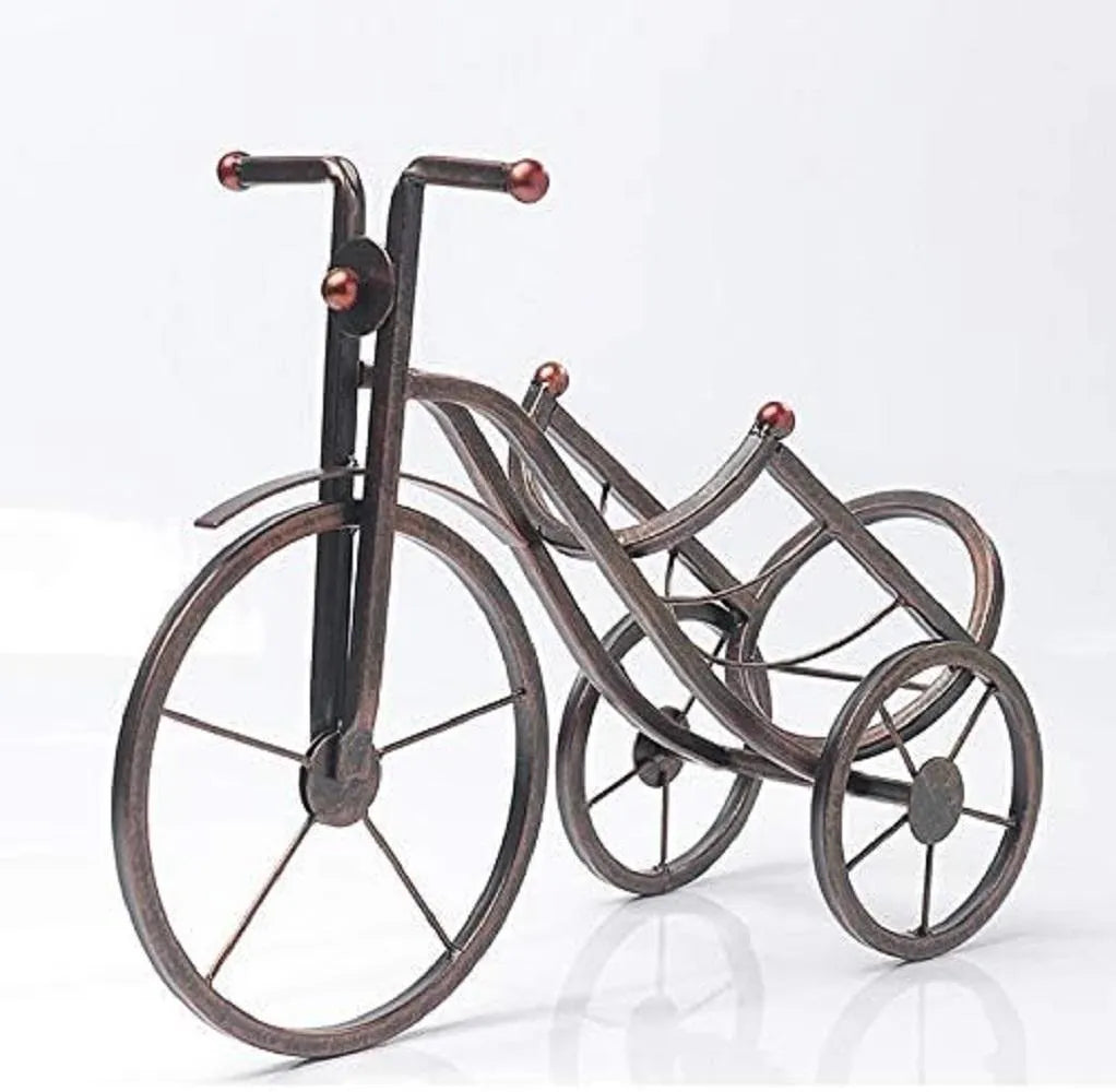 Premium Metal Tricycle Cold Drink Holder Vintage Bottle Rack