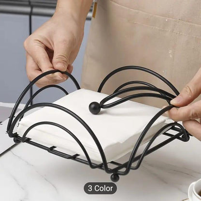 Versatile Metal Napkin Storage Basket Stylish Organization