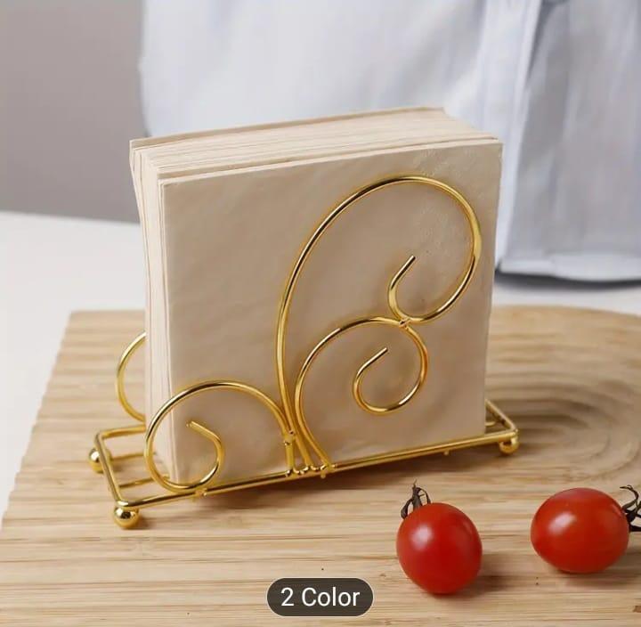 Premium Metal Napkin Storage Basket Organizer