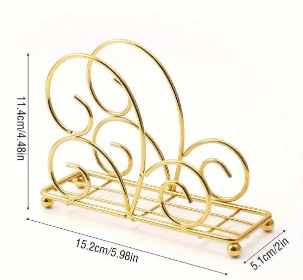 Premium Metal Napkin Storage Basket Organizer