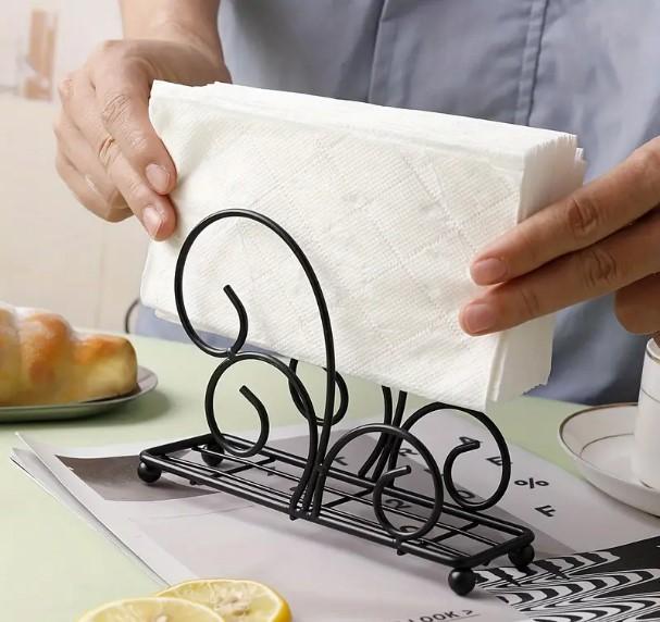 Premium Metal Napkin Storage Basket Organizer