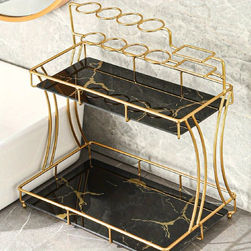 Luxury 2 Tier Bathroom Vanity Organizer Makeup Shelf Bathroom Organizer