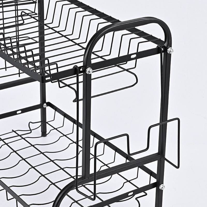 2-Tier Metal Dish Drying Rack – Kitchen Counter Organizer