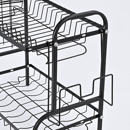2-Tier Metal Dish Drying Rack – Kitchen Counter Organizer