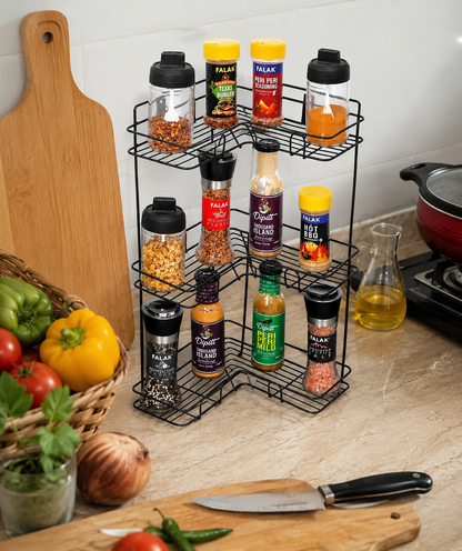 Dover Dream Premium 3-Tier Corner Spice Rack Organizer