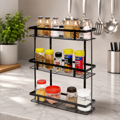 Dover Dream 3-Tier Premium Metal Kitchen Spice Organizer Rack
