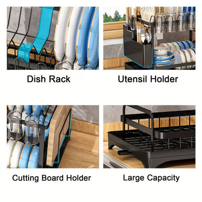 2-Tier Kitchen Large Capacity Countertop Organizer