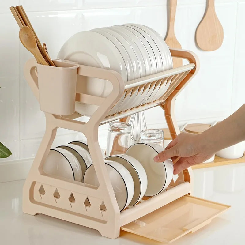 Multi-Layer Kitchen Plastic Dish Rack