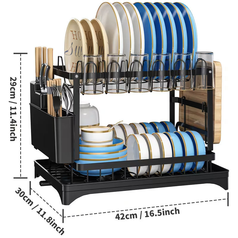 2-Tier Kitchen Large Capacity Countertop Organizer