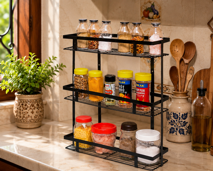 Dover Dream 3-Tier Premium Metal Kitchen Spice Organizer Rack