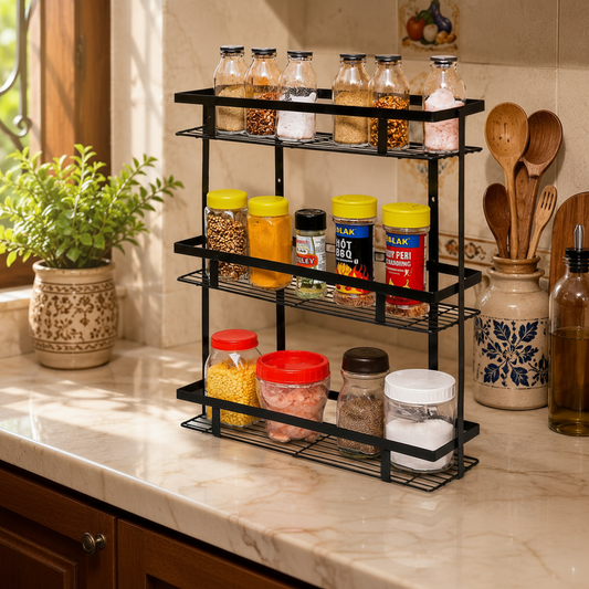 Dover Dream 3-Tier Premium Metal Kitchen Spice Organizer Rack
