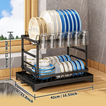 2-Tier Kitchen Large Capacity Countertop Organizer