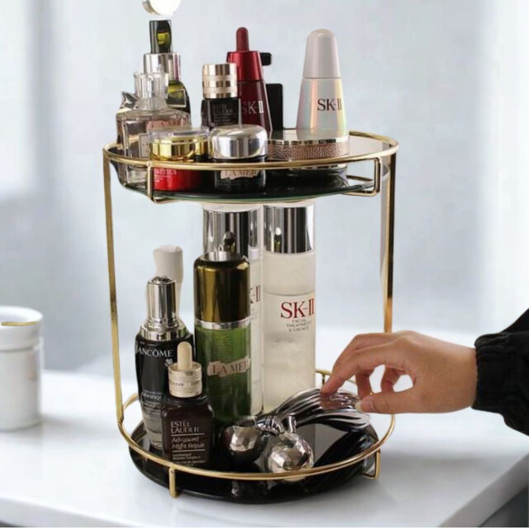Luxury Double - Layer Makeup Accessories Organizer
