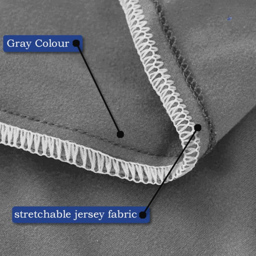 Elegant Jersey Sofa Cover - Grey