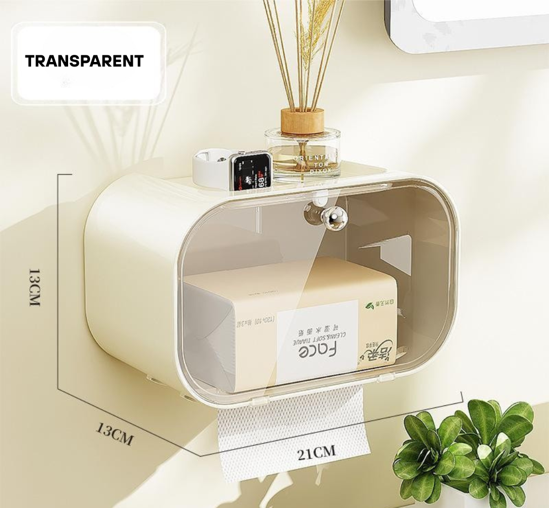 Luxury Waterproof Toilet Tissue Box Punch Wall Hanging