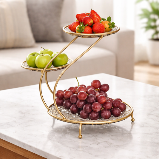 Elegant Metal Fruit Organizing Bowl