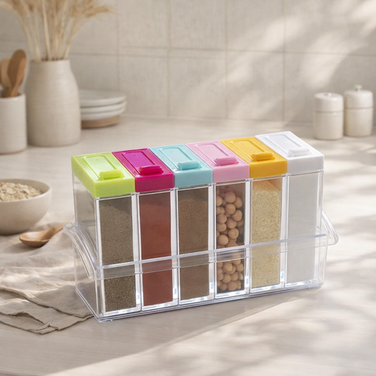 6 Pcs Masala Jar Set