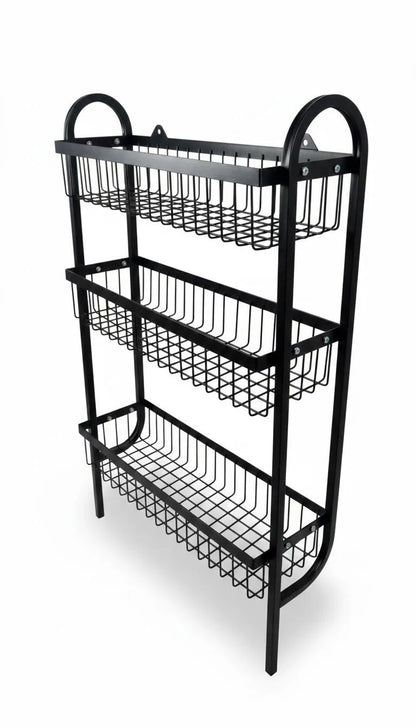 Premium Metal 3 Tier Wall Mounted Spice Rack Organizer