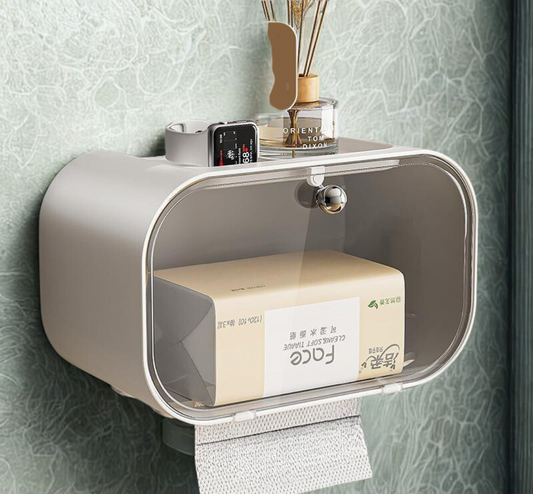 Luxury Waterproof Toilet Tissue Box Punch Wall Hanging