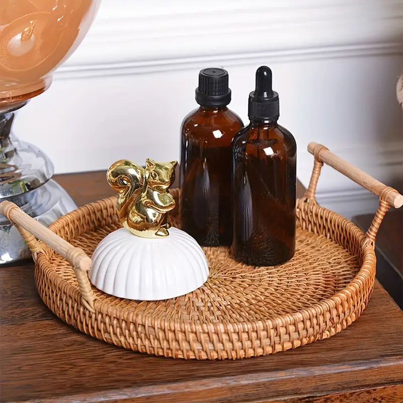 Snack Plate Dim Sum Refreshment Bamboo Basket