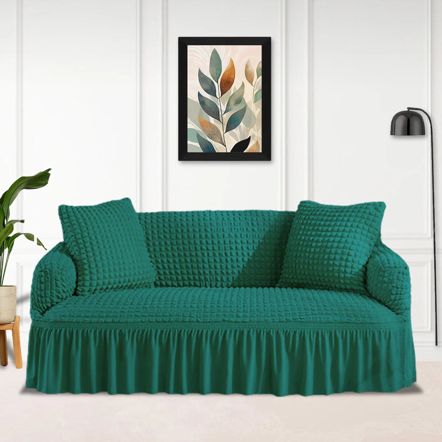 Luxury Fitted Bubble Sofa Cover - Zinc