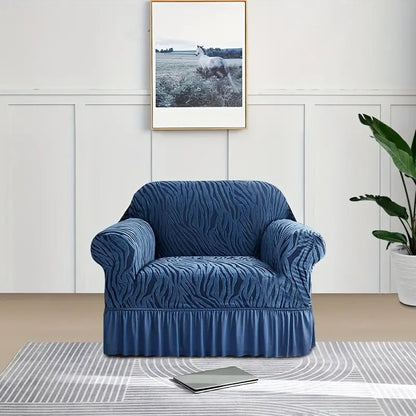 Zebra Sofa Cover Navy Blue