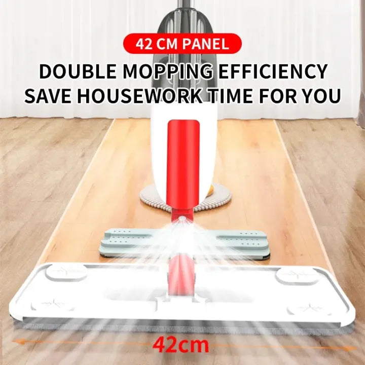 360° Spray Mop for Floors – Microfiber, Washable Pads & Refillable Water Tank
