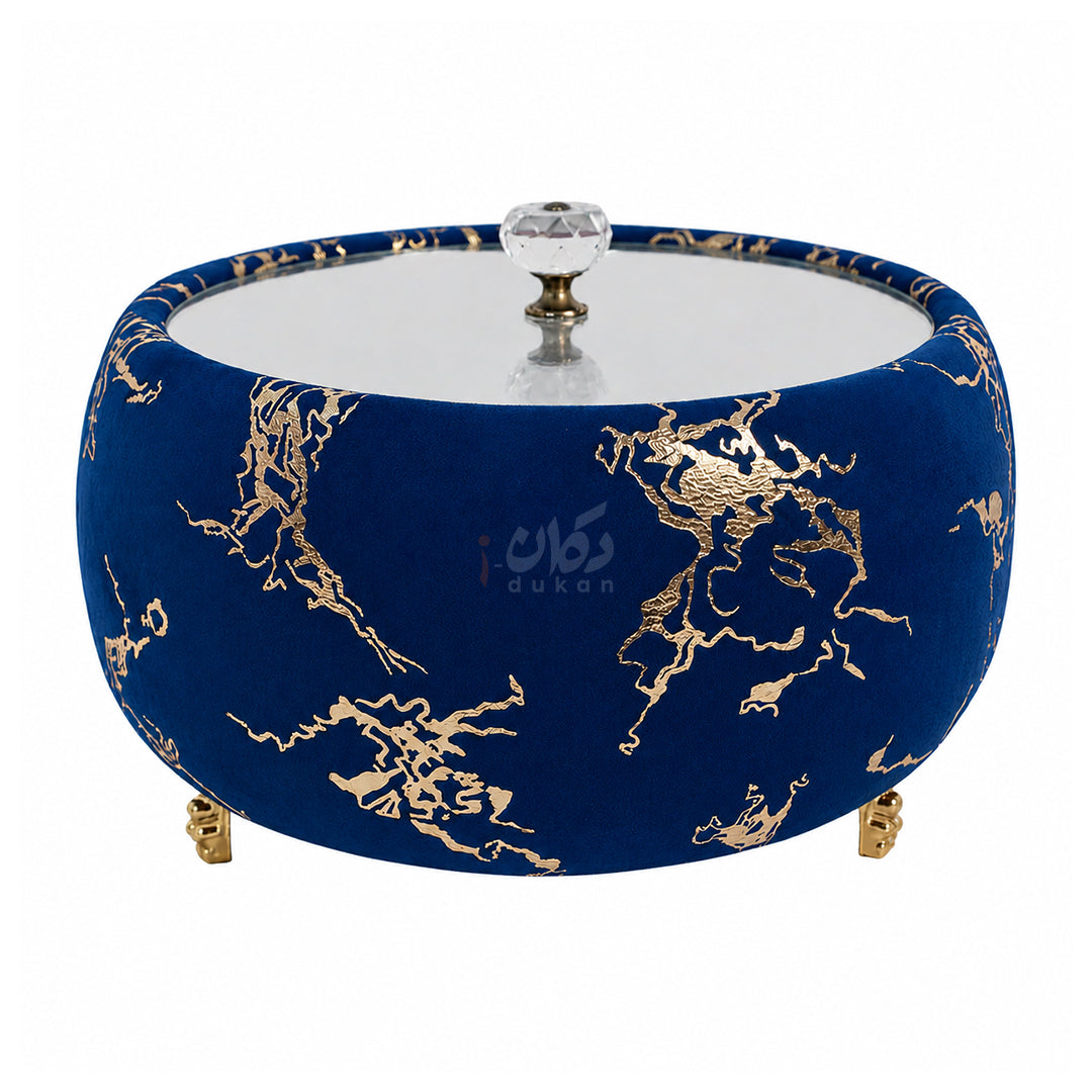 Luxury Turkish Velvet Hotpot with Crystal Lid Handle
