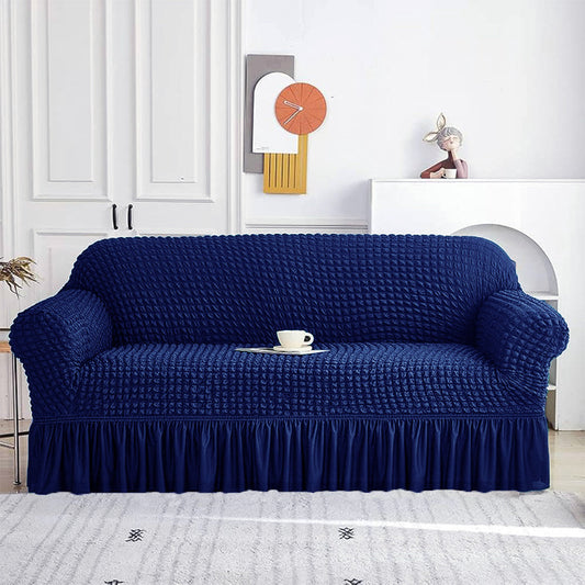 Turkish Style Mesh Sofa Cover - Navy Blue