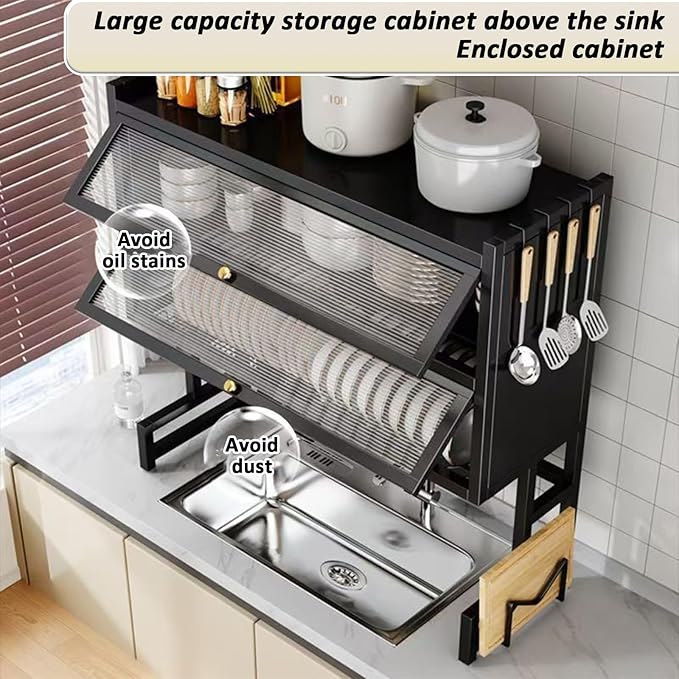 Smart Premium 3 Tiers - Double Layered Over Sink Dish Drainer Rack