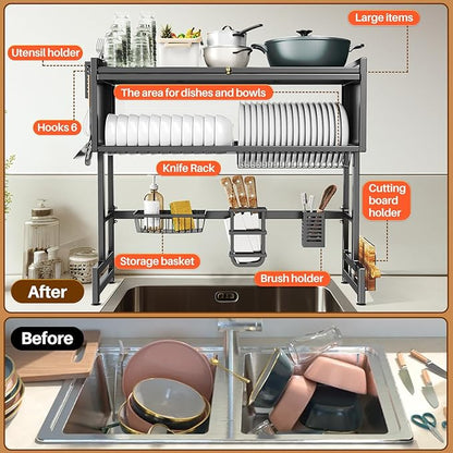 Smart Premium 3 Tiers Over Sink Dish Drainer Rack