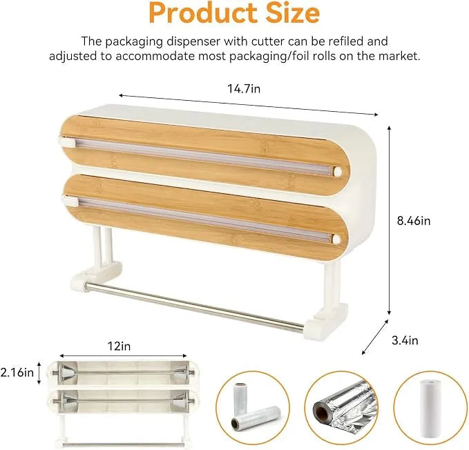 3 in 1 Multifunction Kitchen Wrapp Dispenser