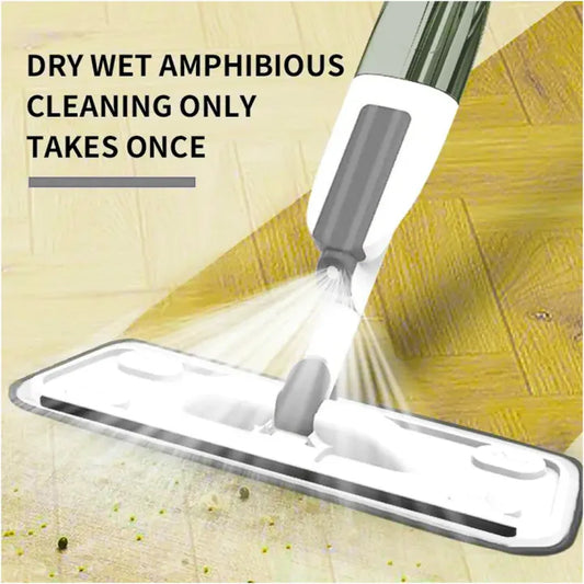360° Spray Mop for Floors – Microfiber, Washable Pads & Refillable Water Tank