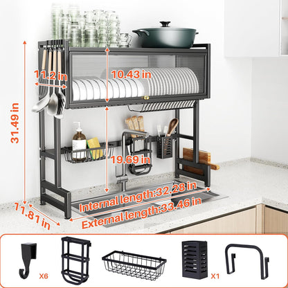Smart Premium 3 Tiers Over Sink Dish Drainer Rack
